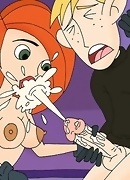 Sweet Kim Possible gets drenched with warm sperm and comes